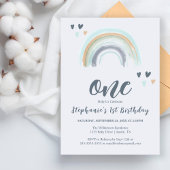 Begroting 1e verjaardag Blauwe Boho Regenboog