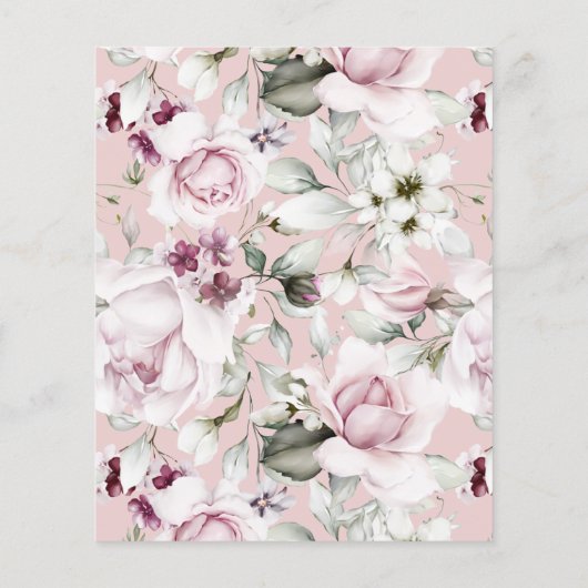 Begroting 1e verjaardag Blush Roos Gold Invitation (Achterkant)