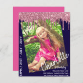 BEGROTING 1e verjaardag meisje van vandaag Foto ui (Voorkant / Achterkant)