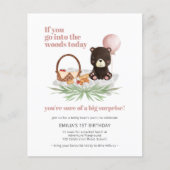 Begroting 1e verjaardag Teddy Bear Picnic Pink Uit (Voorkant)