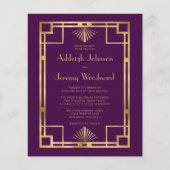 Begroting 2020:  deco Paars goudweddenschap (Voorkant)