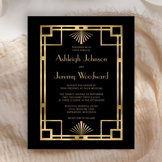 Begroting 2020s  Deco Black Gold Wedding