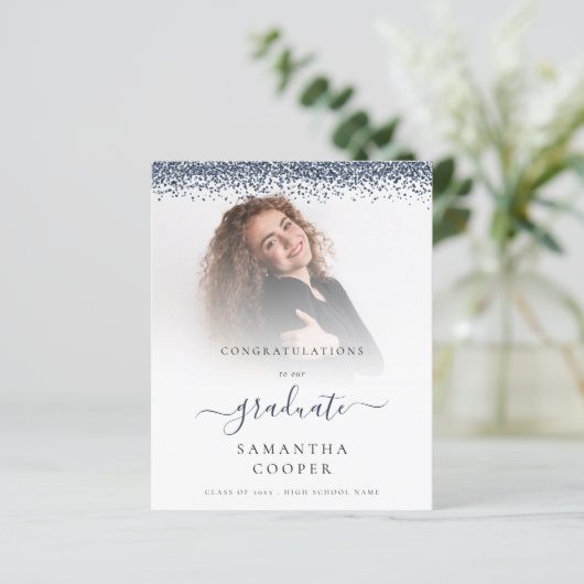 Begroting 2022 Afstudeerder Foto Blue Glitter Anno (Staand voorkant)