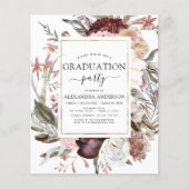 Begroting 2022 Afstuderen Boho Dusty Pink Burgundy Flyer (Voorkant)