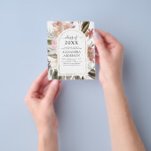 Begroting 2022 Afstuderen Boho Dusty Pink Burgundy Flyer (Hand)