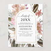 Begroting 2022 Afstuderen Boho Dusty Pink Burgundy Flyer (Voorkant)