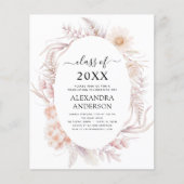 Begroting 2022 Afstuderen Boho Grafische roze woes Flyer (Voorkant)