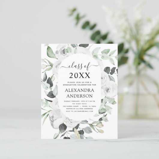 Begroting 2022 Eucalyptus Afstuderen Floral Rozen (Staand voorkant)
