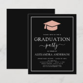 Begroting 2022: Graduation Party Blush Pink Black (Voorkant / Achterkant)