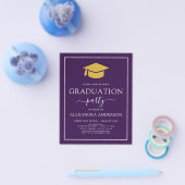 Begroting 2022 - Graduation Party Paars Gold Flyer (Enkel)