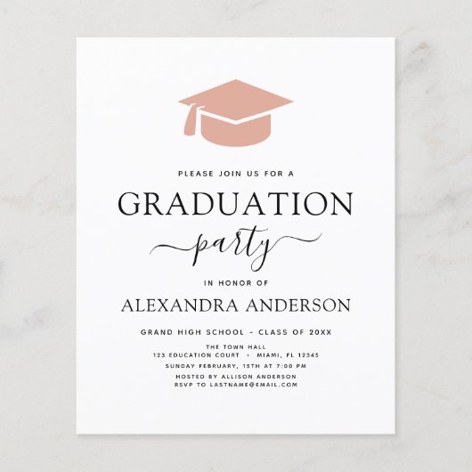 Begroting 2022: Graduation Party roze White Flyer (Voorkant)
