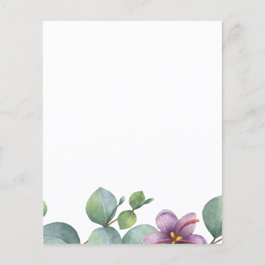 Begroting 2022 Groen Afstuderen Floral Greenery (Achterkant)