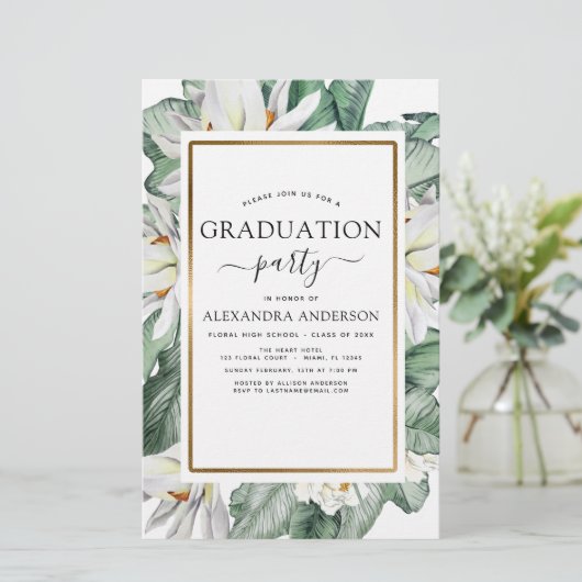 Begroting 2022 Tropisch Afstuderen Magnolia Floral (Staand voorkant)