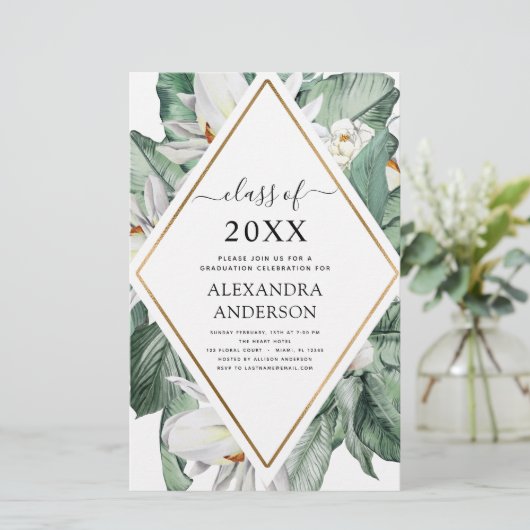 Begroting 2022 Tropisch Afstuderen Magnolia Floral (Staand voorkant)