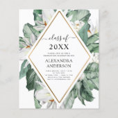 Begroting 2022 Tropisch Afstuderen Magnolia Floral Flyer (Voorkant)