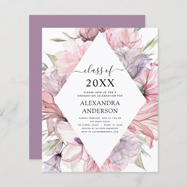 Begroting 2023 Afstuderen Boho Dusty Pink Paars (Voorkant / Achterkant)