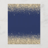 Begroting 2023 Afstuderen Gold Navy Blue Invitatio Flyer (Achterkant)