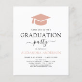 Begroting 2023 Afstuderen roze elegant foto-Afbeel Flyer (Voorkant)