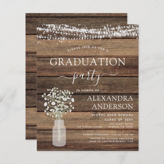 Begroting 2023 Afstuderen Rustic Baby's Breath Lic (Voorkant / Achterkant)