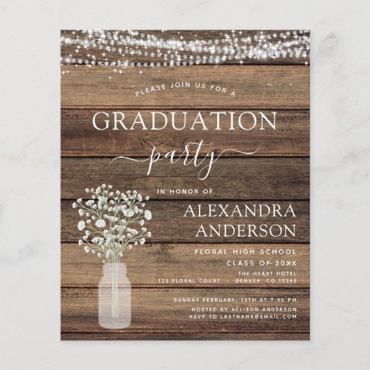 Begroting 2023 Afstuderen Rustic Baby's Breath Lic Flyer (Voorkant)