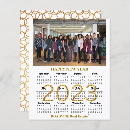 Begroting 2023 Agenda Business Modern Script Kaart (Voorkant / Achterkant)