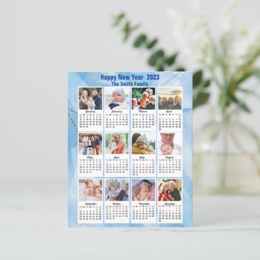 Begroting 2023 Agenda Moderne familie foto blauwe  (Staand voorkant)