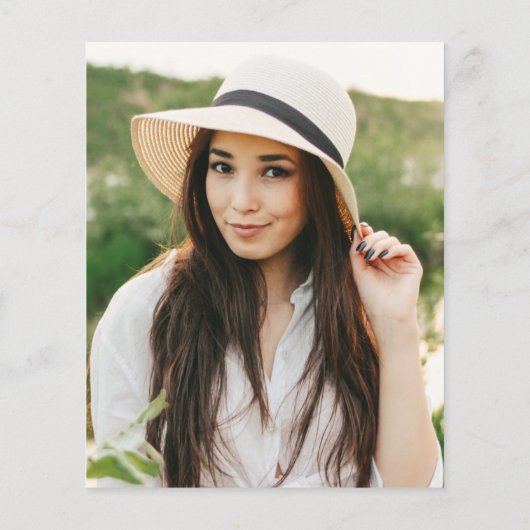 Begroting 2023 Boho Afstuderen Fotouitnodiging (Achterkant)