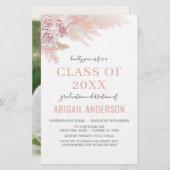 Begroting 2023 Boho Pampas Afstuderen Uitnodiging (Voorkant / Achterkant)