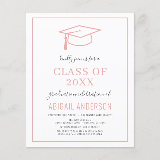 Begroting 2023 Eenvoudig Afstudeerder Fotoroze uit Flyer (Voorkant)