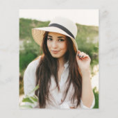 Begroting 2023 Floral Photo Afstuderen Invitation (Achterkant)