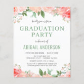 Begroting 2023 Floral Photo Afstuderen Invitation (Voorkant)