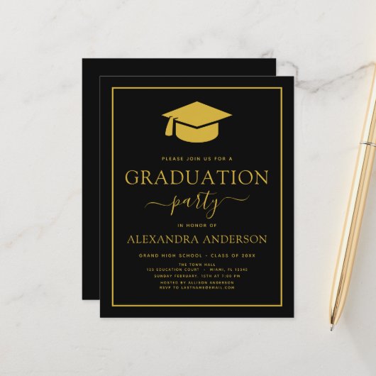 Begroting 2023 - Graduation Party Black Gold (Voorkant / Achterkant in situ)