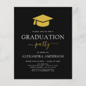 Begroting 2023 - Graduation Party Black Gold Moder Flyer (Voorkant)