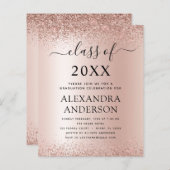 Begroting 2023 Graduation Party Glitter Blush Pink (Voorkant / Achterkant)
