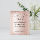 Begroting 2023 Graduation Party Glitter Blush Pink (Staand voorkant)