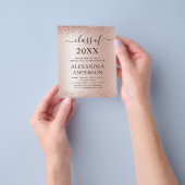 Begroting 2023 Graduation Party Glitter Blush Pink Flyer (Hand)