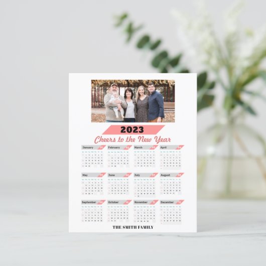 BEGROTING 2023 - Kalender - Moderne familiekaart - (Staand voorkant)