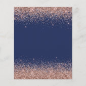 Begroting 2023 Navy Blue Afstuderen Pink Glitter Flyer (Achterkant)
