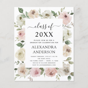 Begroting 2023 Stusty Roos Pink Afstuderen Floral Flyer