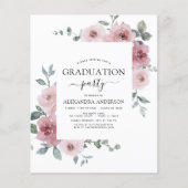 Begroting 2023 Stusty Roze Afstuderen Floral Flyer (Voorkant)