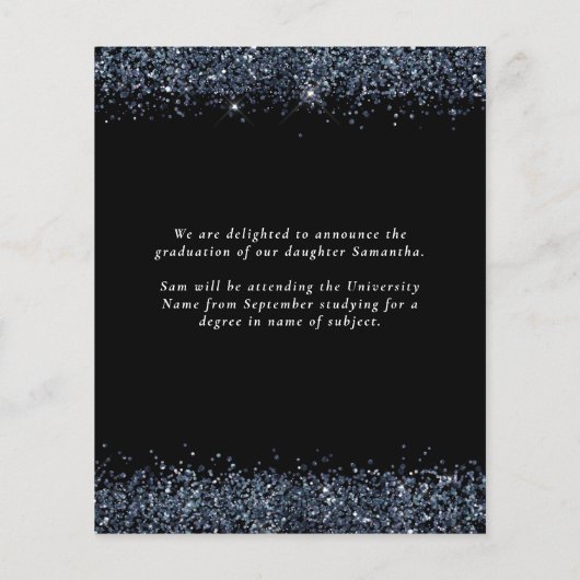 Begroting 2024 Afstudeer Blauwe Glitters Zwarte Aa (Achterkant)