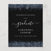 Begroting 2024 Afstudeer Blauwe Glitters Zwarte Aa (Voorkant)