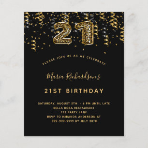 Begroting 21 e verjaardag zwarte goudpartij