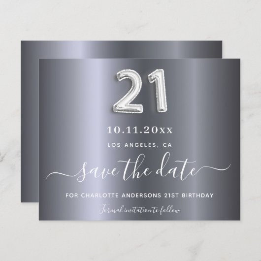 Begroting 21 jaar zilver, met uitzondering van de  (Voorkant / Achterkant)