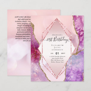 BEGROTING 21e verjaardag Glittery AGATE Sparkle In