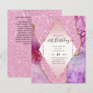 BEGROTING 21e verjaardag Glittery AGATE Sparkle In