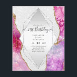 BEGROTING 21e verjaardag Glittery AGATE Sparkle In Flyer<br><div class="desc">Deze budgetvriendelijke 21ste verjaardagsuitnodigingen van Zazzle zijn voorzien van een glamoureus, kleurrijk ontwerp met blauwe, roze, gouden of zilverglitteraccenten (opmerking: design is niet echt glitter). De uitnodigingen zijn beschikbaar in een verscheidenheid van de types van kaartdocument en kunnen met tekst op beide kanten voor informatie RSVP, gebeurtenisdetails, en kledingcode worden...</div>
