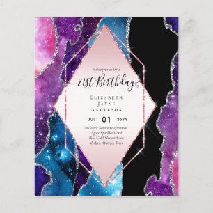 BEGROTING 21e verjaardag Glittery AGATE Sparkle In Flyer