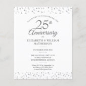 Begroting 25e Jubileum - Zilveren hartenuitnodigin (Voorkant)