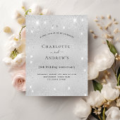 Begroting 25e trouwdag zilverglitter